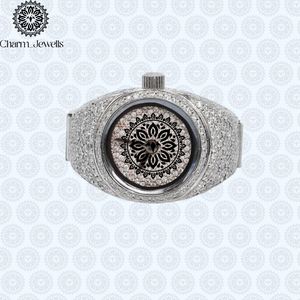 Montre de luxe Charm_Jewells en acier inoxydable, boîtier de 40 mm, mouvement mécanique analogique, date automatique, mode vintage pour homme, accents de diamants - Product Image 1