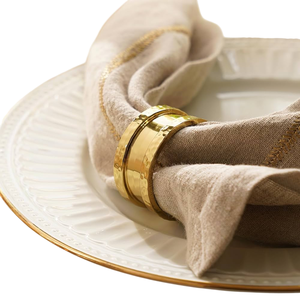 Anneaux de serviette de table en bois massif couleur marron, écologiques, pour la décoration de la table à manger à la maison et à l'hôtel, élégants porte-serviettes ronds - Product Image 4