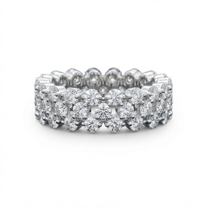 Premium 18k White Gold Prong Diamond <b>Ring</b> IGI Certified Luxury Classic Elegant Design Wedding Party Special Occasion Jewelry - Product Image 1