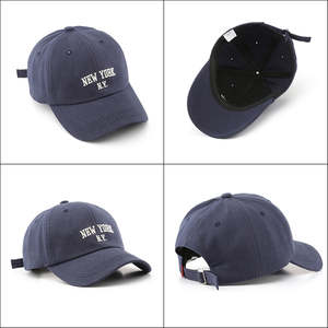 Customizable Cotton Baseball Cap With Embroidered New York NY Letters Curved Brim Adjustable Strap Buckle <b>Dad</b> <b>Hat</b> Unisex - Product Image 5
