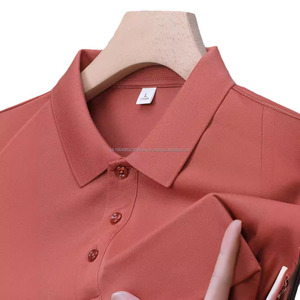 Polo de manga corta para hombre, color sólido, 195gsm, alta calidad, 65% algodón, logotipo OEM, personalizado, liso, talla grande, unisex - Product Image 1