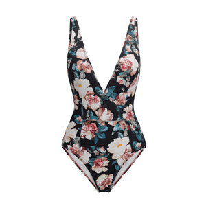 Maillot de bain une pièce à imprimé floral pour femmes, séchage rapide, vêtements de plage, fabrication sur mesure OEM ODM - Product Image 2