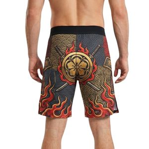 กางเกง MMA ลายพิมพ์ซามูไรญี่ปุ่น โอนิ  ผ้าไมโครไฟเบอร์พิมพ์ลายแบบ Sublimation สำหรับผู้ชาย ชุดฝึกซ้อมศิลปะการต่อสู้ - Product Image 2