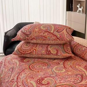 Nouvelles couvertures de lit style moderne, tailles King et Queen, 3 pièces, motif imprimé, broderie, tissu velours, 300 fils au pouce carré, imperméable - Product Image 5