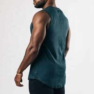 Nuevas Camisetas sin Mangas de Moda para Hombre, Estilo Deportivo, Corte Redondeado, Personalizadas, Tejidas, Transpirables, de Poliéster y Algodón, Estilo Urbano - Product Image 4