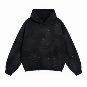 Sweat à capuche oversize noir pour femme, couleur unie, tricoté, manches longues, avec poches, idéal pour l'automne - Product Image 4