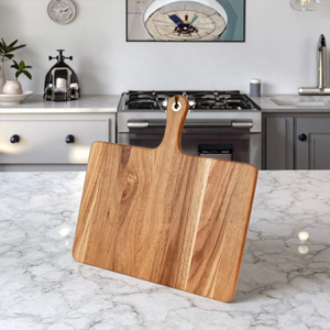 Planche à découper en bois massif avec poignée, planches à découper pour la cuisine et la salle à manger, planche de service en bois - Product Image 4