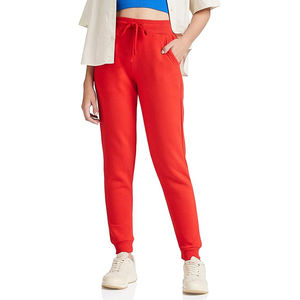 กระเป๋ากระดาษกางเกงจ็อกเกอร์เอวสูงผู้หญิงเอวสูงเชือกผูกเข็มขัดยางยืดรัดข้อมือทรงเรียวพอดีลำลอง - Product Image 1