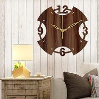 Jam Dinding Kayu Alami Buatan Tangan Tahan Lama Modern Bergaya Harga Terjangkau untuk Dekorasi Rumah Ruang Tamu Kamar Tidur Kantor SHAAD HANDICRAFT