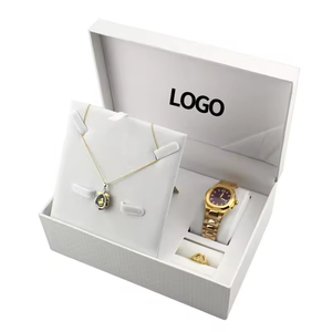 Boîte à montre de luxe personnalisée faite à la main de haute qualité, avec dorure à chaud/estampage, petite boîte cadeau personnalisée en carton gris, grand espace vide - Product Image 1