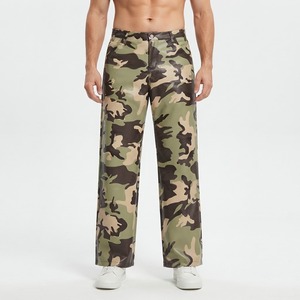 Men’s <b>Camouflage</b> <b>Cargo</b> <b>Pants</b> Wide Leg Loose Fit Camo Trousers Casual Streetwear <b>Pants</b> Wholesale Custom Logo Apparel - Product Image 6