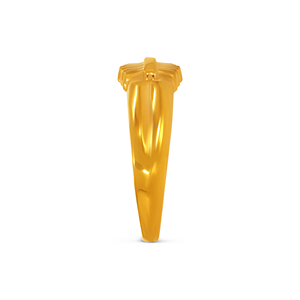 Ridge Contour Gold <b>Men's</b> <b>Ring</b> Luxury 18K Solid Gold Textured Statement <b>Ring</b> <b>for</b> <b>Men</b> Modern Ribbed Design Handmade Fine Jewelry - Product Image 4