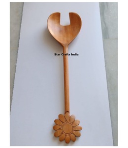 Premium High Quality Wooden Salad Server Set Knives Eco-Friendly American Style Customizable for Serving Food Wholesale India - Product Image 6