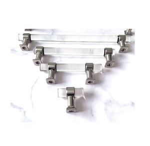 Acrylic Zinc Based Modern Drawer Wardrobe Door Handle <b>Knob</b> Pull Luxury Acrylic Home Furniture Handle <b>Cabinet</b> Handles Drawer Use - Product Image 3
