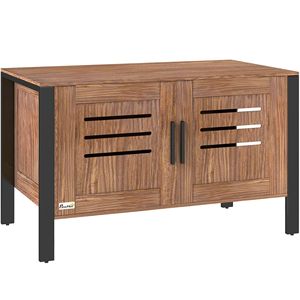 Lussuosa Cuccia per Gatti con Funzioni di Facile Pulizia, Gambe Alte in Legno, Tiragraffi, Marrone Scuro 31.5"L X 17.7"W X 19.7"H - Product Image 1
