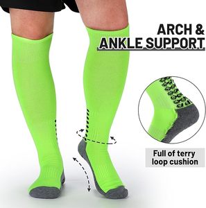 Anti Slip <b>Grip</b> Soccer <b>Socks</b> Breathable Crew Athletic <b>Socks</b> Custom Logo Sports <b>Socks</b> for Men Teens - Product Image 2