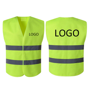 Gilet de sécurité haute visibilité réfléchissant, vêtements de travail unisexes en polyester réglables pour la construction en extérieur - Product Image 1