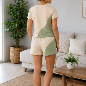 Top Selling Solid Color 2 Piece <b>Set</b> <b>Women</b> Cotton <b>Women's</b> <b>Sets</b> Cheap Price Light Weight <b>Women</b> <b>T</b>-<b>Shirts</b> <b>And</b> <b>Shorts</b> <b>Sets</b> - Product Image 4