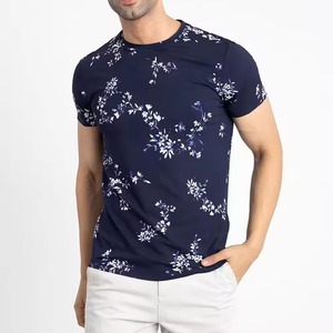 T-shirt en jersey décontracté pour homme, style personnalisé, nouveau design, anti-rétrécissement, logo vierge sur le devant, vente en gros, prix abordable, 180g – Meilleures ventes - Product Image 2