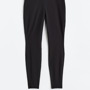 Leggings taille haute sans couture pour femme, longs, noirs, tricotés, extensibles, pour le sport et le yoga, toutes saisons - Product Image 3