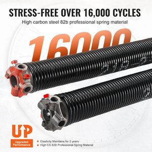 Coppia di Molle a Torsione per Porte da Garage 0,218 X 2 X 24 Pollici, Barre di Avvolgimento Antiscivolo, 16000 Cicli, Guanti Resistenti per Uso su Porte da Garage - Product Image 4