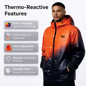 Chaqueta Impermeable de la Mejor Calidad Personalizada, Ropa de Exterior con Tela Termoactiva para Hombre, Cortavientos, Chaquetas Térmicas Termoactivas - Product Image 4