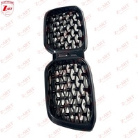 Grille avant en fibre de carbone sèche Z-ART 2019+ pour BMW X3 X4 G01 G02, grille avant ABS avec cadre en carbone sec pour X3M X4M F97 F98