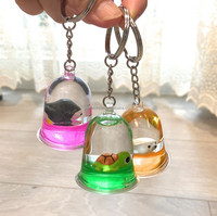 Porte-clés Souvenir Amusant Personnalisable avec Logo, en Acrylique Liquide Flottant, Thème Parc Marin, Imprimé UV Multicolore, Forme 3D Durable