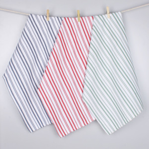 Serviette de cuisine 100% coton tissé à rayures Design doux confort séchage rapide multi-usages écologique certifié GOTS - Product Image 5