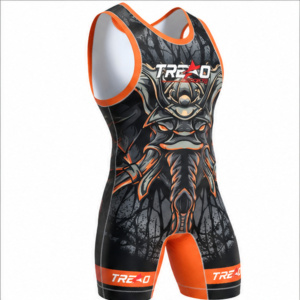 Custom Sublimation <b>Wrestling</b> <b>Singlet</b> for <b>Men</b>-Team Competition Uniform OEM Available - Product Image 1