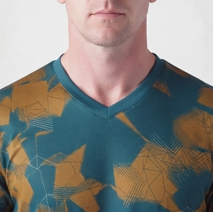 Camiseta con costuras duraderas para hombre, protección UV, ajuste cómodo, ropa deportiva moderna, camiseta transpirable para hombre - Product Image 4