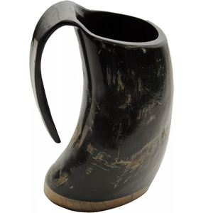 Mug en corne de Viking naturelle de qualité supérieure, finition artisanale, style amour - Mugs à bière en gros - Product Image 1