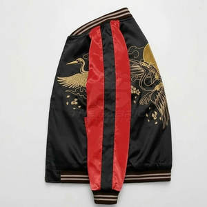 Chaqueta Sukajan Premium de Moda Urbana para Hombre, con Cierre Frontal, Ligera, de Satén, Moderna, Bordada, Ecológica y Transpirable - Product Image 3