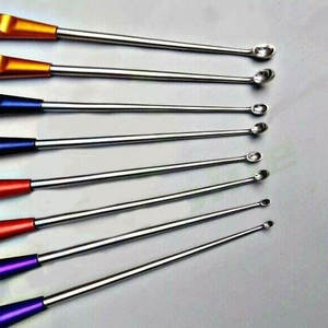 Juego de 8 piezas de curetas ortopédicas para columna vertebral Azicon, kit de instrumentos de cirugía espinal para raspado de huesos y disección. - Product Image 5