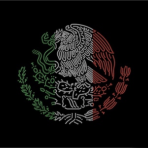 Nhà Máy Cung Cấp Màu Đỏ Voi Sorority DIY Rhinestone Bling Nhiệt Báo Chí Chuyển Hotfix Thiết Kế Pha Lê Hy Lạp Rhinestone Motif - Product Image 5