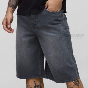 Shorts en jean Y2K droits pour hommes, personnalisables, écologiques, respirants, style streetwear décontracté, vente en gros usine - Product Image 5