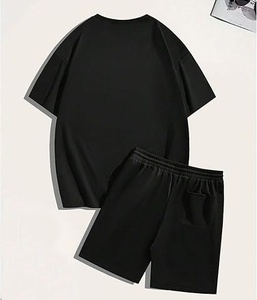 Men's Summer Set Solid Woven Breathable Quick Dry Casual Apparel Polyester/Cotton - Product Image 2