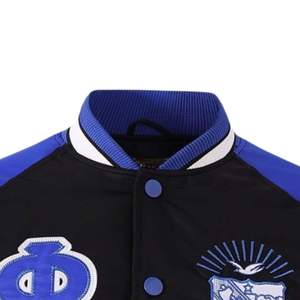 Chaqueta Bomber Negra de Invierno Phi Beta Sigma con Forro Personalizado para Hombre, Ajuste Cómodo, Tela Premium, Reversible y Transpirable, Estilo Griego - Product Image 3