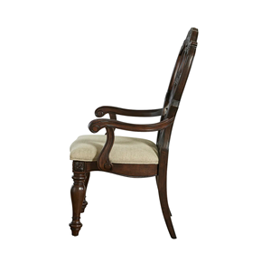 Solid Teak Wood Carved <b>Dining</b> <b>Chair</b> Classic Vintage Style Elegant Upholstered Seat Luxury Restaurant Hotel Furniture - Product Image 3