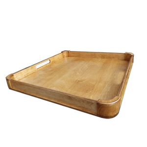 Bandeja de servir de madera minimalista contemporánea para una mesa de comedor elegante y servicio en la encimera. - Product Image 2