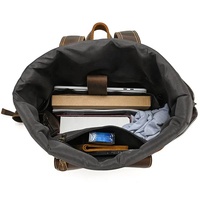 Sac à dos vintage Adimani 2025 en cuir véritable fait main, sac à dos de voyage en cuir de buffle, sac à dos de randonnée avec fermeture éclair pour hommes