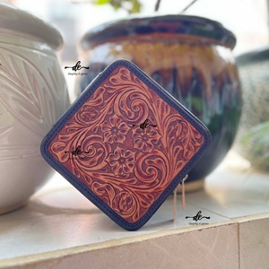 Classic Handmade Leather Cosmetic Organizer Premium Vanity Box Premium Artisan Leather <b>Makeup</b> Storage Box - Product Image 1