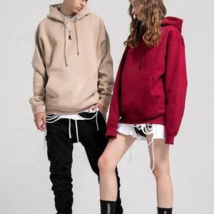 Wholesale Solid Lined Winter Knitted Fleece Pullover Hoodies Unisex Men Oversize Gym <b>Hoodie</b> Customized OEM - Product Image 5