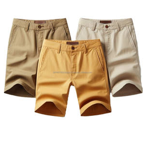 <b>Men's</b> 100% Cotton Chino Summer <b>Shorts</b>, Comfortable, Stylish Design for Casual Streetwear. Straight Fit, <b>with</b> Mid Waist <b>Pockets</b> - Product Image 5