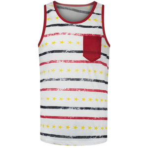Camiseta sin mangas de poliéster/algodón acanalado de alta calidad para hombre, personalizada, para gimnasio, entrenamiento, fitness, de secado rápido y transpirable. - Product Image 1