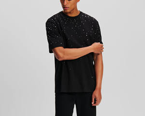 T-shirts à manches courtes pour hommes en soie/coton imprimé léopard vintage, anti-boulochage - Design personnalisé de haute qualité - Product Image 2