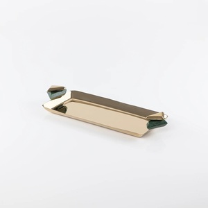 Handcrafted Eco-Friendly Metal <b>Serving</b> <b>Tray</b> Polished Finish for Household Dining Restaurant/Catering Use Durable Dishwasher Safe - Product Image 1