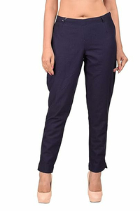 Pantalon mi-long en toile uni pour femme, léger, respirant, de qualité supérieure, tendance, personnalisable, coupe ajustée, vente en gros - Product Image 5