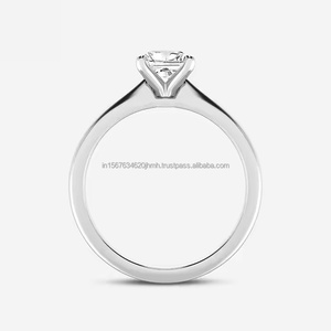 แหวนทอง14K วินเทจสร้าง igi/gia แหวนเพชรปลูกในห้องปฏิบัติการสำหรับทุกเพศแหวนหมั้น/แต่งงานสำหรับปาร์ตี้ - Product Image 2