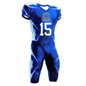 Uniforme de football américain personnalisable noir et jaune, impression par sublimation, polyester respirant, pour hommes adultes, service OEM - Product Image 1